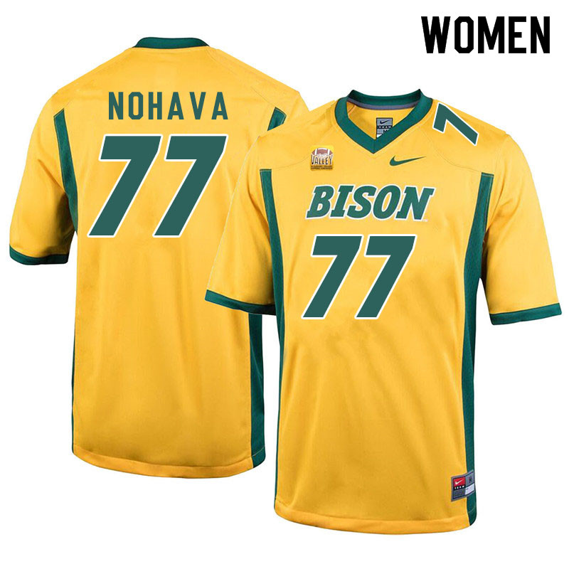 Women #77 Bryan Nohava North Dakota State Bison College Football Jerseys Sale-Yellow